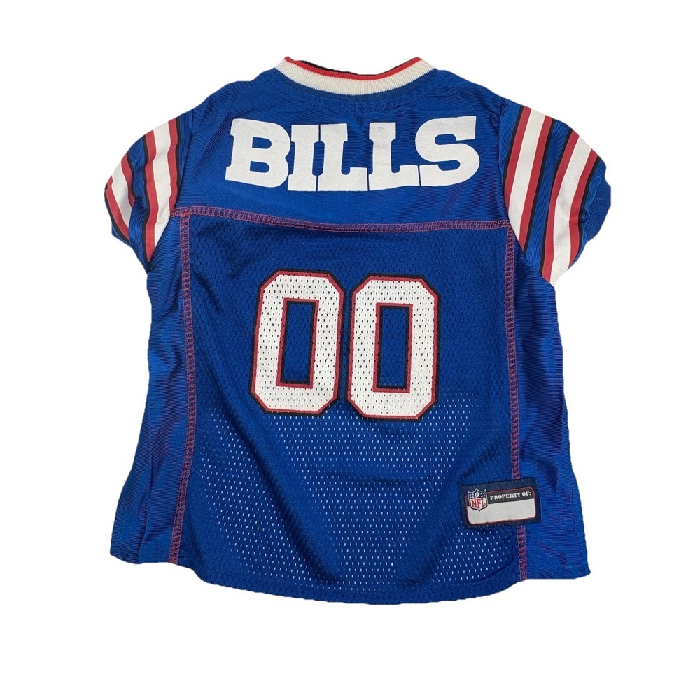 Buffalo Bills Dog Jersey 00 Blue Red White NFL Size Medium